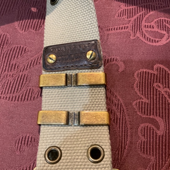 Burberry  Beige Canvas Eyelet Belt 30”/75cm - Picture 7 of 15